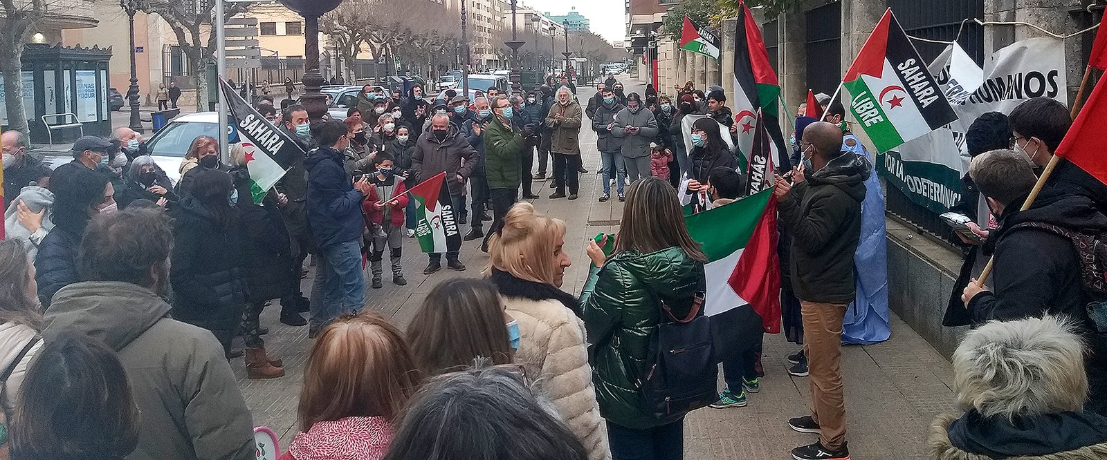 Concentracion de apoyo al pueblo saharaui en Burgos