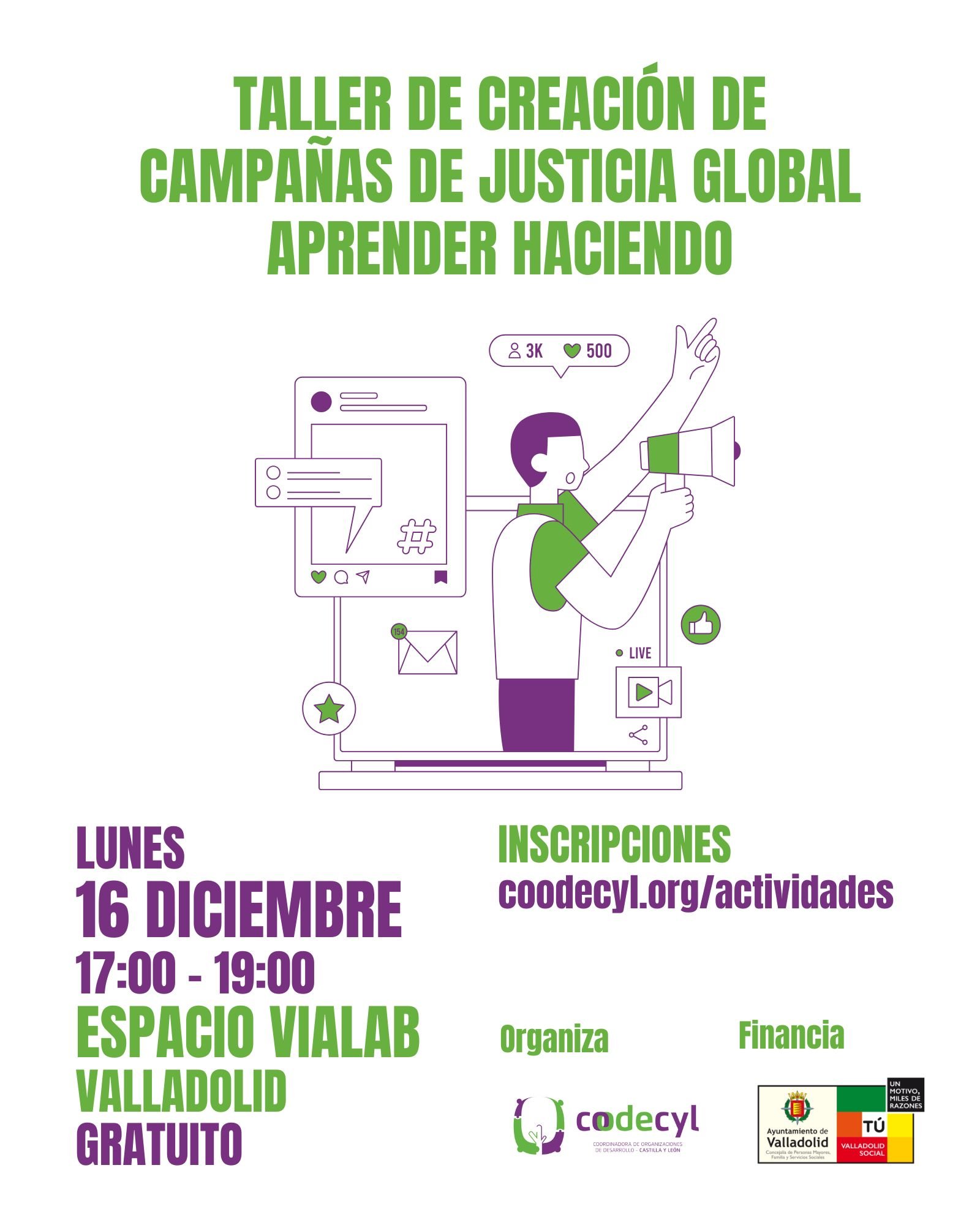 Formación teórico práctica "Creación de Campañas de Justicia Global: Aprender Haciendo"