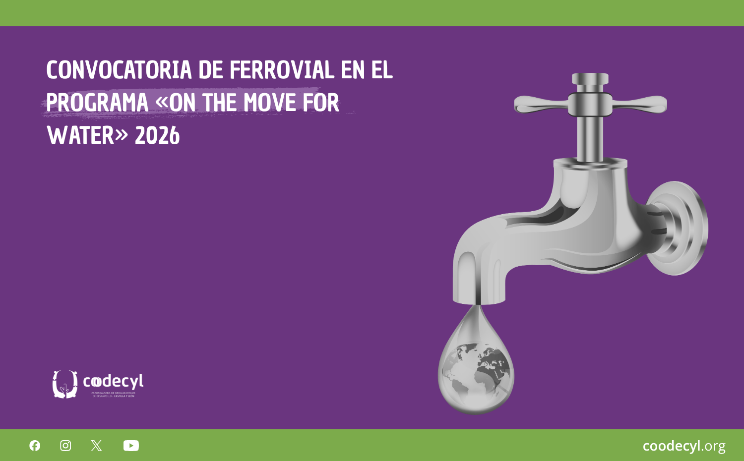 Convocatoria de Ferrovial en el Programa «On the move for water» 2026