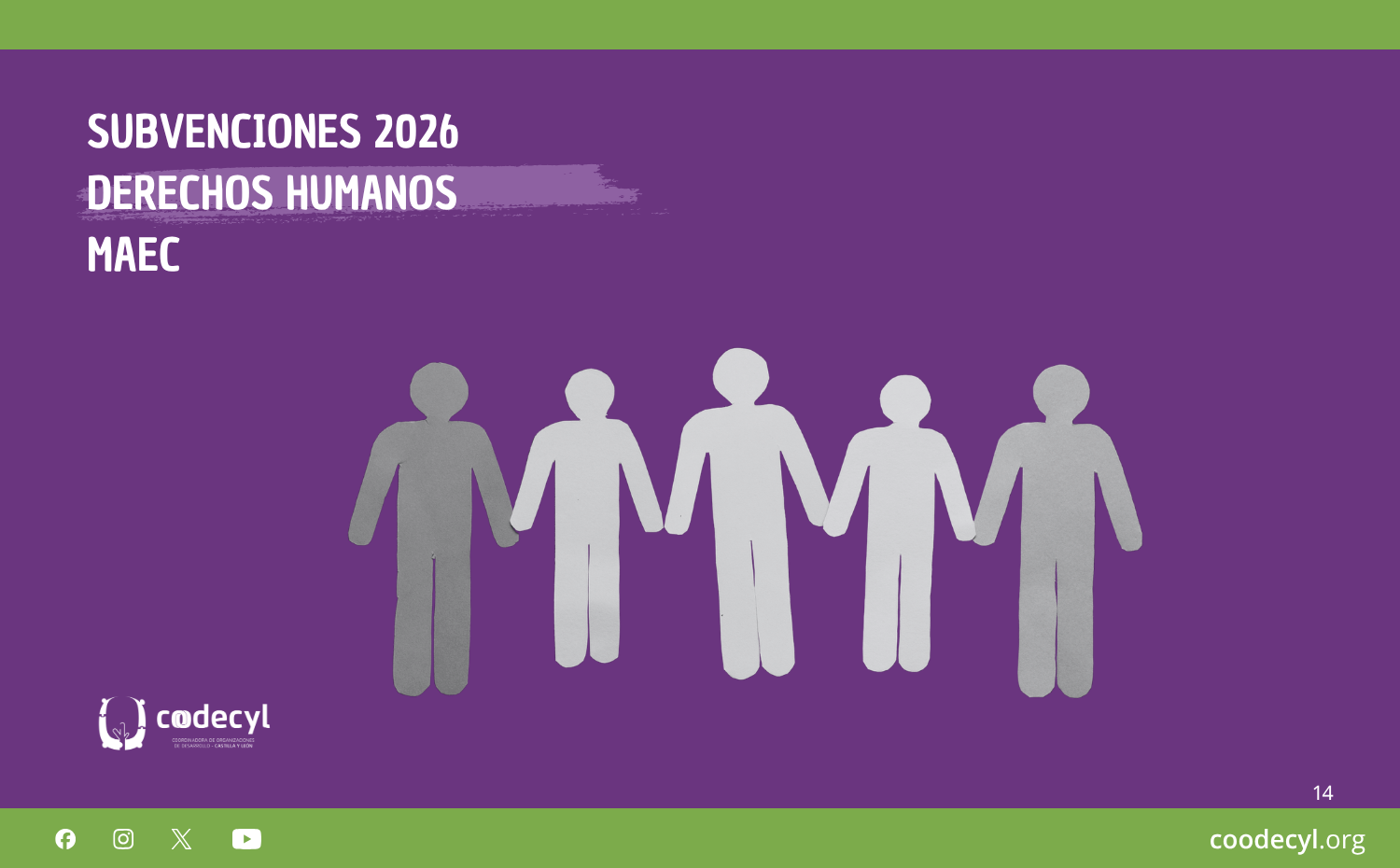 SUBVENCIONES 2026 Derechos Humanos